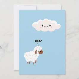 FUNNY VATHERS DAY SHEEP DENKT, DASS VATER. FEIERTAGSKARTE