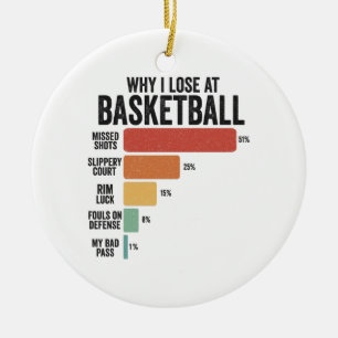 Funny Vathers Day Sport Warum ich im Basketball ve Keramik Ornament