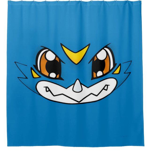 Funny Veemon Geschenk für Kinder | Geschenk für di Duschvorhang (Vorderseite)