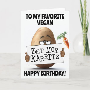 Funny Vegan Birthday Card Karte