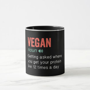 Funny Vegan Definition Tasse