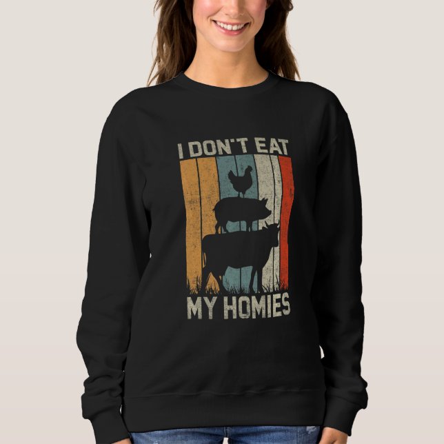 Funny Vegan Shirt I Don't Eat My Homies Vegetarian (Vorderseite)