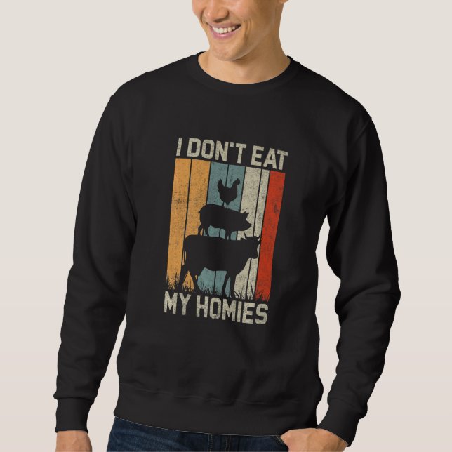 Funny Vegan Shirt I Don't Eat My Homies Vegetarian (Vorderseite)