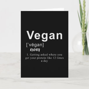 Funny Vegan Shirt - Vegane Definition Karte