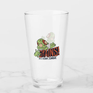 Funny Vegan Teen Graphics ZOMBIE WOLL GRAINS Glas