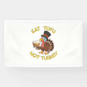 Funny Vegan Vegetarian Erntedank Essen Tofu Banner