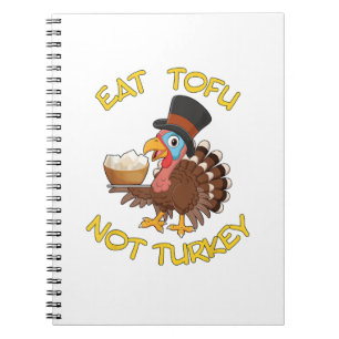 Funny Vegan Vegetarian Erntedank Essen Tofu Notizblock
