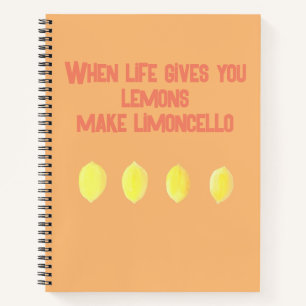 Funny Vegan, wenn das Leben dir das Lemons-Noteboo Notizbuch