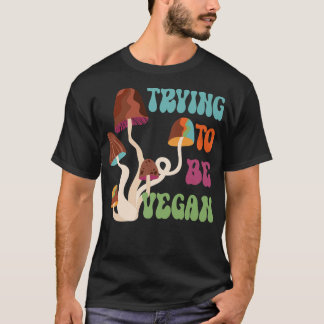 Funny Vegans, Vegetarier 70er Style Design for Men T-Shirt