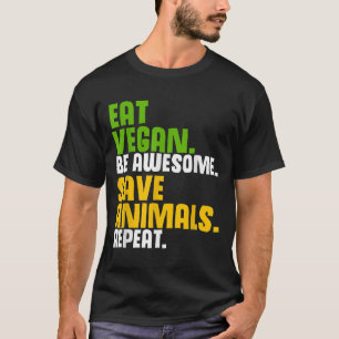 Funny Vegetarian Cool Diät Veggie Veganism World V T-Shirt