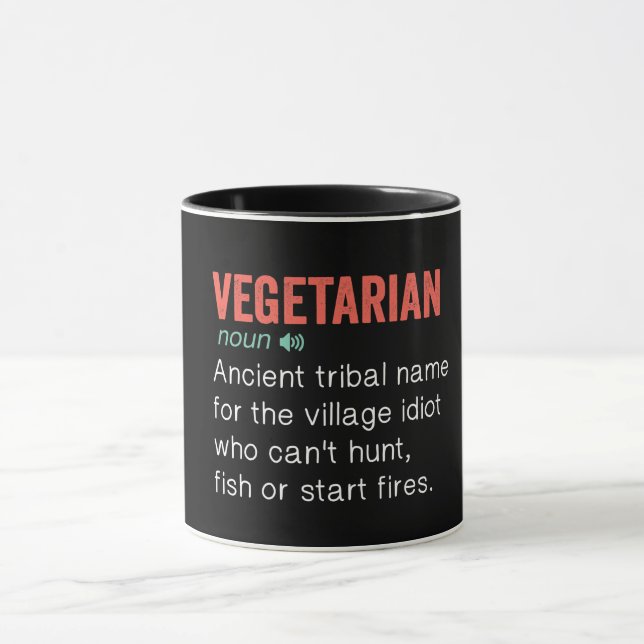 Funny Vegetarian Definition Tasse (Zentrum)