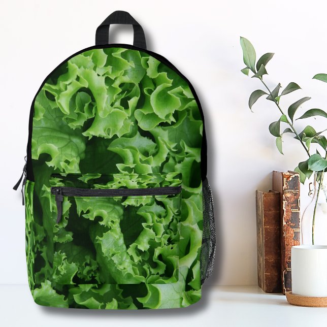 Funny Vegetarian Green Lettuce Gemüse Küche Bedruckter Rucksack (Funny Vegetarian Green Lettuce Vegetable Kitchen Printed Backpack)