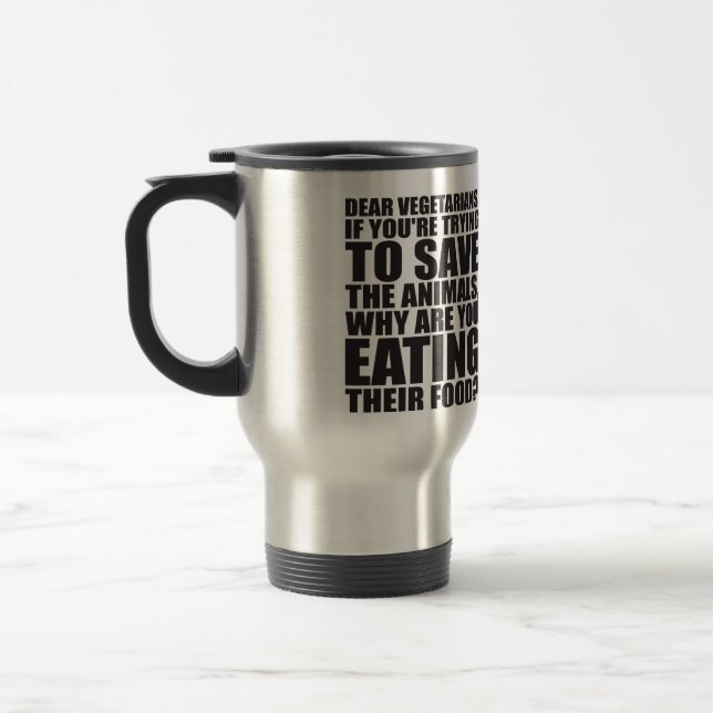 Funny Vegetarian Joke Reisebecher (Links)