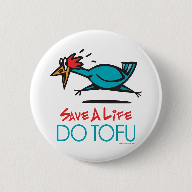 Funny Vegetarian, Vegan DO TOFU Button (Vorderseite)