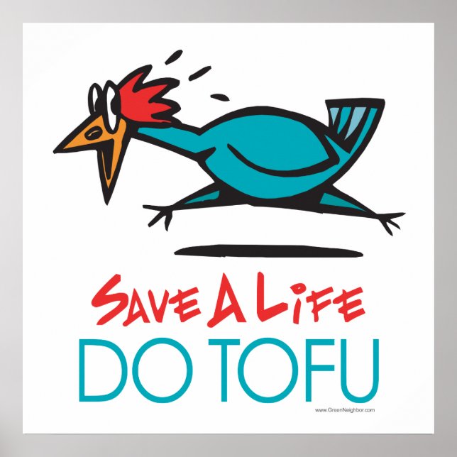 Funny Vegetarian, Vegan DO TOFU Poster (Vorne)