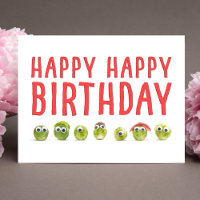 Funny Veggie Birthday Card - Niedliches Sprout Des