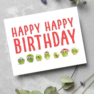 Funny Veggie Birthday - Niedliches Sprout Design Postkarte