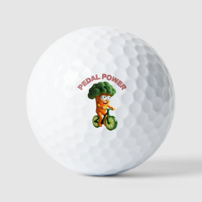 Funny Veggie Rider Golfball (Vorderseite)