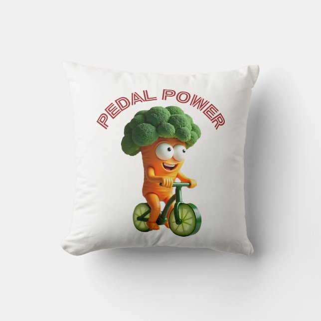 Funny Veggie Rider Kissen (Vorderseite)