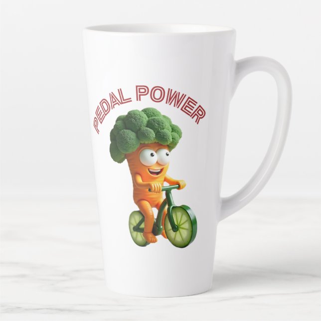 Funny Veggie Rider Milchtasse (Rechts)
