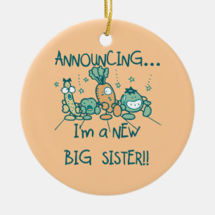 Funny Veggies New Big Sister Keramik Ornament