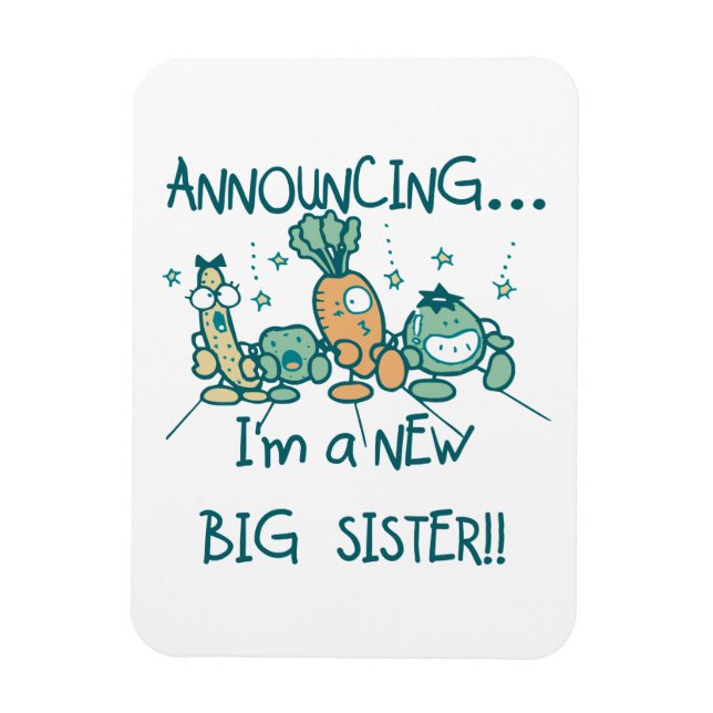 Funny Veggies New Big Sister Magnet (Vertikal)