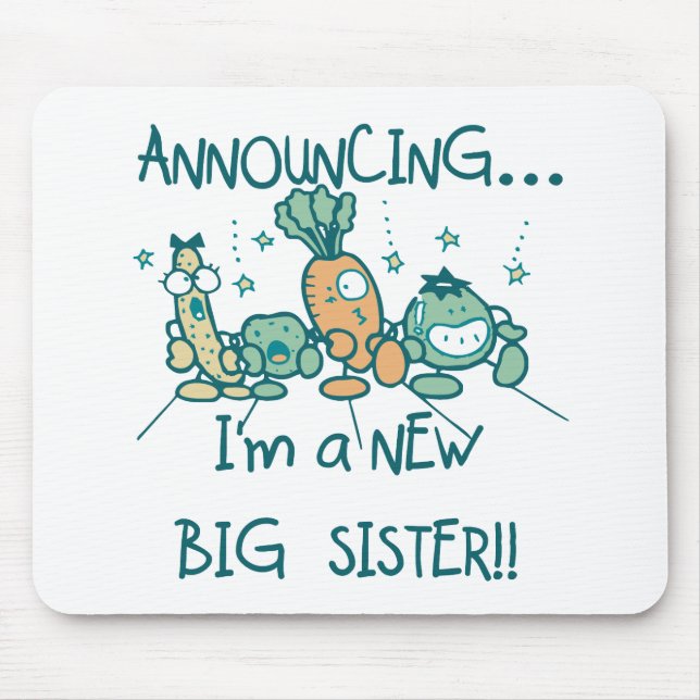 Funny Veggies New Big Sister Mousepad (Vorne)