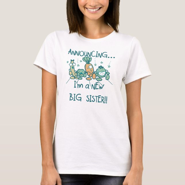 Funny Veggies New Big Sister T-Shirt (Vorderseite)