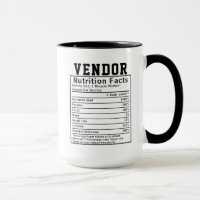 Funny Vendor Nutrition Facts Sales Spaß Geschenk