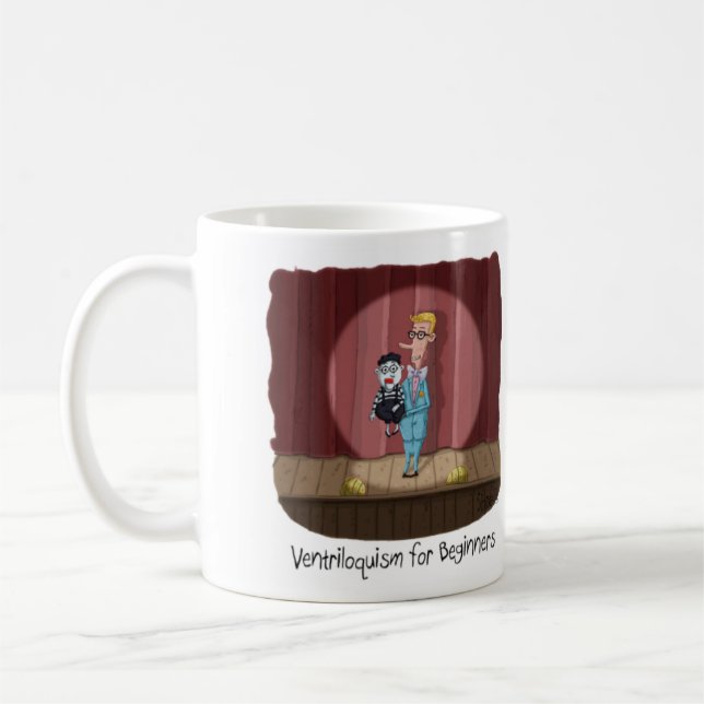 Funny Ventriloquism für Anfänger Card oder Geschen Kaffeetasse (Links)