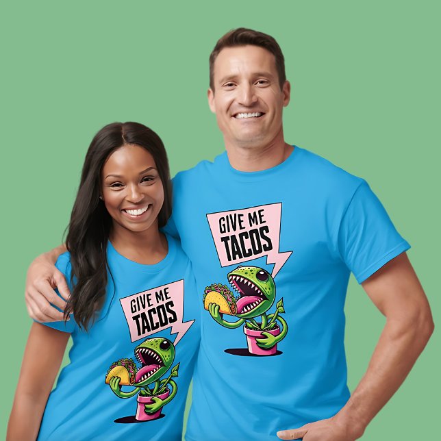 Funny Venus Fly Falle Eating Taco T-Shirt (Funny Venus Fly Trap Eating Taco T-Shirt)