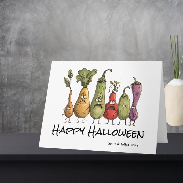 Funny verängstigt Veggie Halloween Gruß Karte (Von Creator hochgeladen)