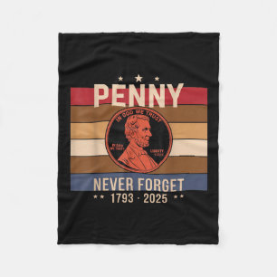 Funny Vergiss nie Penny Coin 1 Cent Retro Style _ Fleecedecke