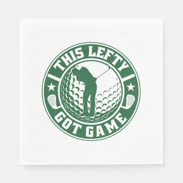 Funny Verlassen Handgolfer Serviette (Vorderseite)