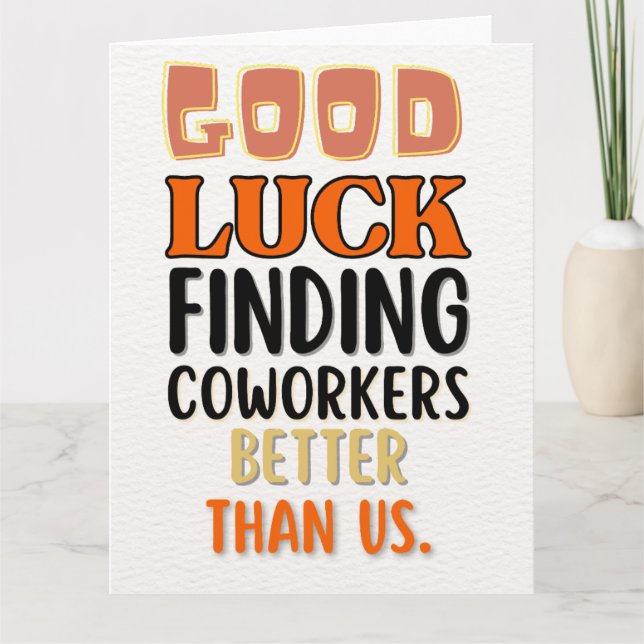 Funny Verlassend Card für Men Women, Humorvoll lau Dankeskarte (Vorderseite)