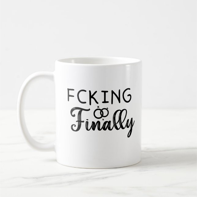 Funny Verlobung Geschenk  Kaffeetasse (Links)