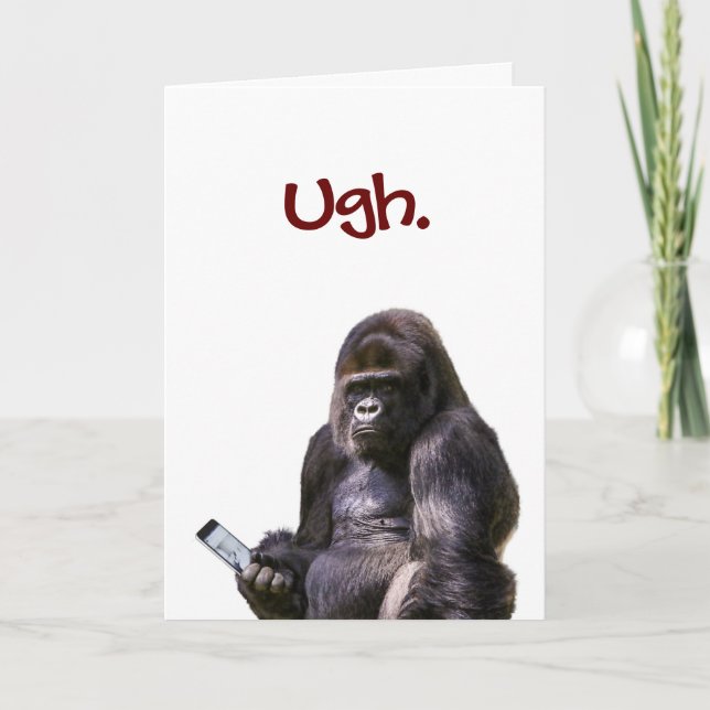Funny Vermisst You Liebe Gorilla Card Karte (Vorderseite)