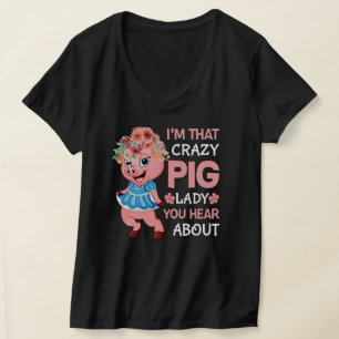 Funny verrückte Schweine Wortart T-Shirt