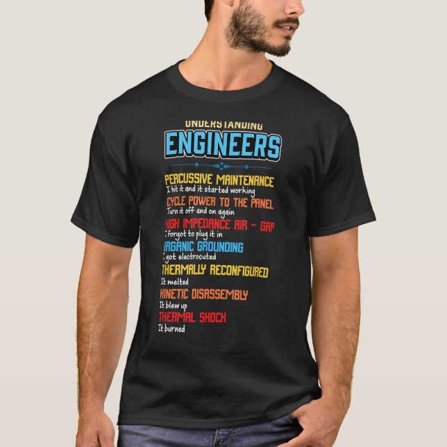 Funny Verstehen Ingenieure und Funny Engineerin T-Shirt (Vorderseite)
