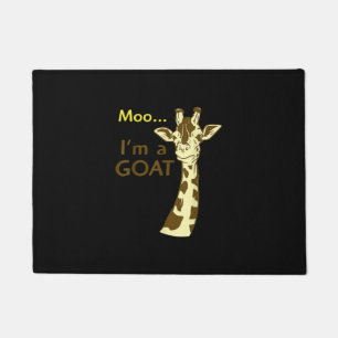 Funny verwirrt Giraffe Moo Ich bin eine Ziege Fußmatte