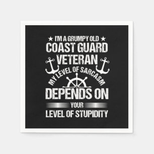 Funny Veterans Day Grumpy Alte Küstenwache unabhän Serviette