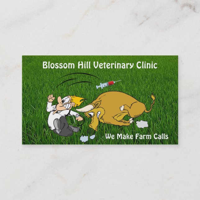 Funny Veterinary Business Card Visitenkarte (Vorderseite)