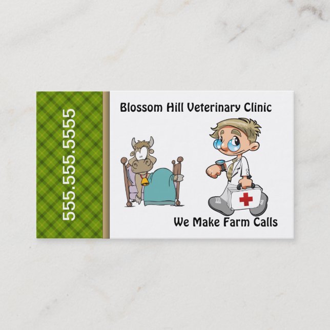 Funny Veterinary Business Card Visitenkarte (Vorderseite)