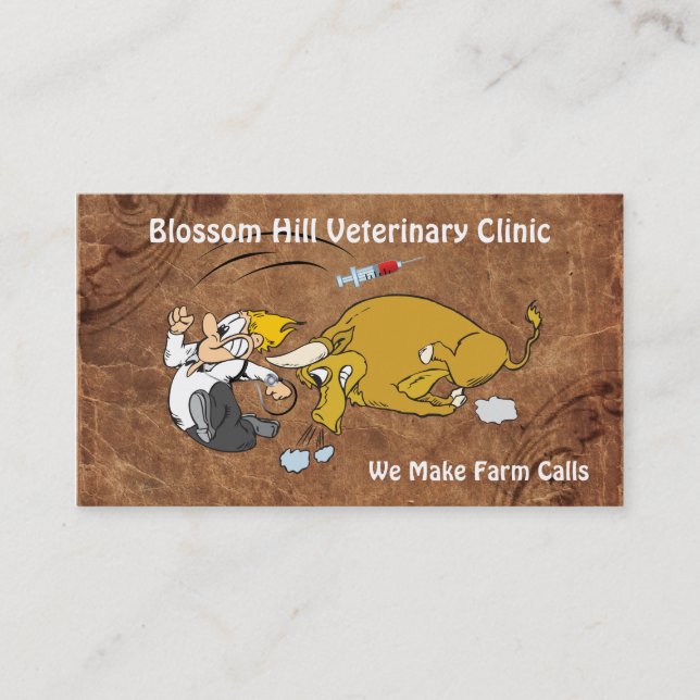 Funny Veterinary Business Card Visitenkarte (Vorderseite)