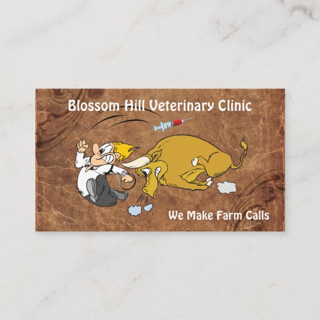 Funny Veterinary Business Card Visitenkarte (Vorderseite)