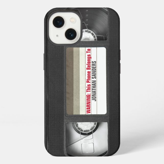 Funny VHS Tape with Name iPhone Hülle (Rückseite)