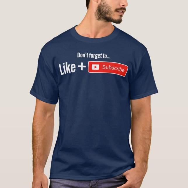 Funny Video Blogger Vlogger Like Subscribe Podcast T-Shirt (Vorderseite)