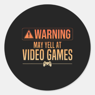 Funny Video Game Art für Herren Frauen Gaming Nerd Runder Aufkleber