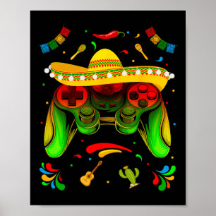 Funny Video Game Cinco De Mayo Boys Kinder Fie Fie Poster