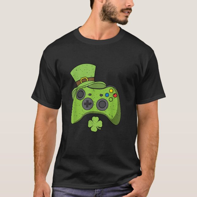 Funny Video Game Console St Patricks Day Kinderspi T-Shirt (Vorderseite)
